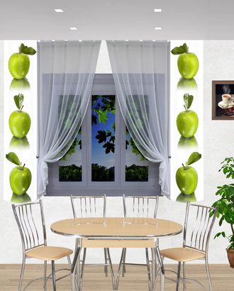 Комплект штор для кухни "Лана-яблоки" арт. ТКС-61-1-ТКС0017540302