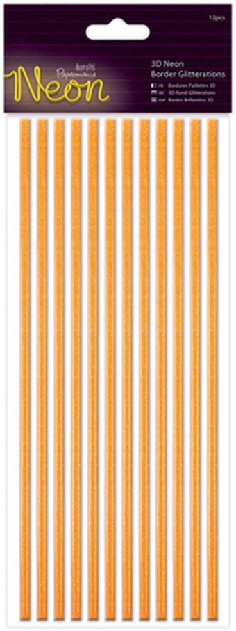 Набор наклеек с блестками "Полоски" Neon оранжевый арт. ГЕЛ-4879-1-ГЕЛ0092442 1
