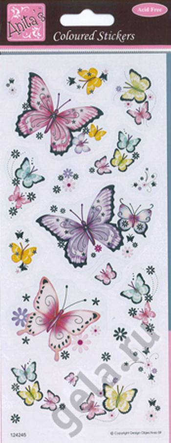 Наклейки "Великолепные бабочки" арт. ГЕЛ-33040-1-ГЕЛ0052972 1