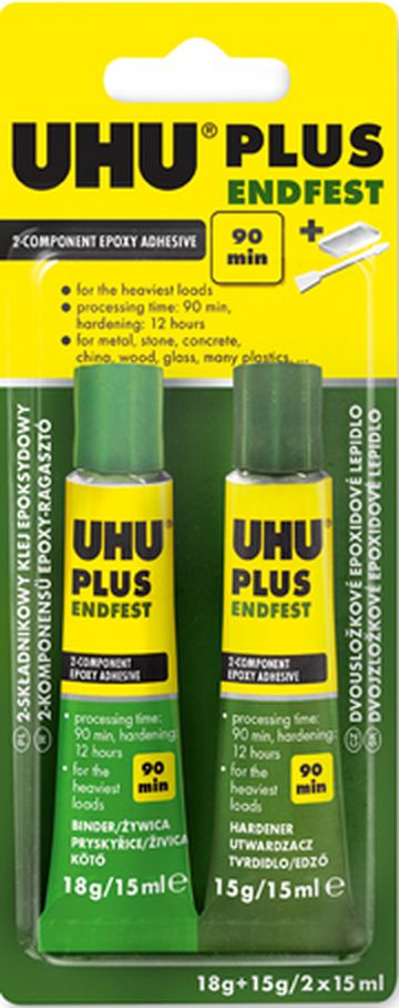 Эпоксидный двухкомпонентный клей UHU Plus Endfest для сверхпрочного склеивания, 33 мл арт. ГЕЛ-7585-1-ГЕЛ0089728