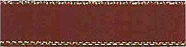 Лента атласная SAFISA с люрексным кантом по краям ш.1,1см (17 т.коричневый) арт. ГЕЛ-7258-1-ГЕЛ0020108 1