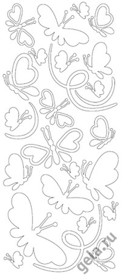 Наклейки контурные "Бабочки" арт. ГЕЛ-18204-1-ГЕЛ0058038 1