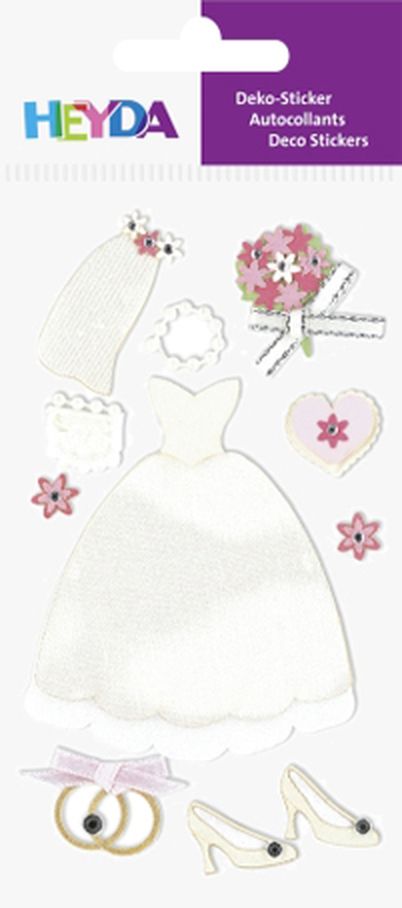 Наклейки "Свадебное платье", набор элементов арт. ГЕЛ-2098-1-ГЕЛ0092073 1