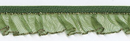 Рюш эластичный PEGA, зеленый с золотым люрексом, 18 мм арт. ГЕЛ-8980-1-ГЕЛ0040950 1