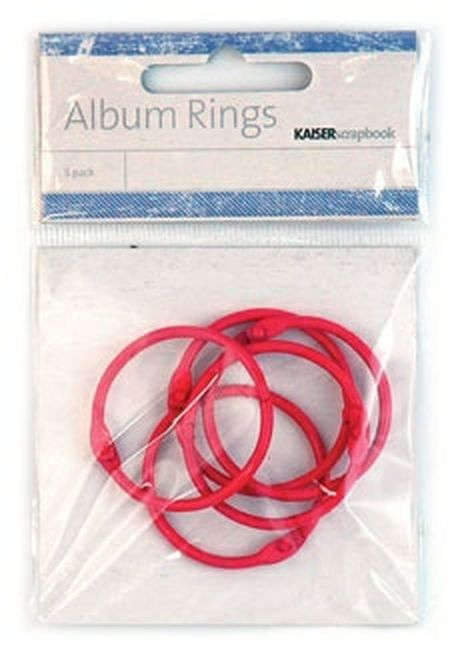 "Kaisercraft" Набор разъемных колец для альбома, диаметр 3,5 см, упаковка 5 шт, цвет яркий розовый арт. ГММ-114773-1-ГММ029764955502 1