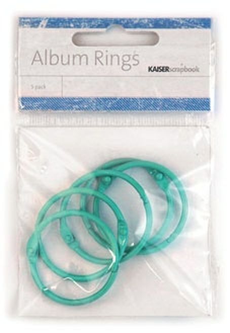 "Kaisercraft" Набор разъемных колец для альбома, диаметр 3,5 см, упаковка 5 шт, цвет мятный арт. ГММ-14614-1-ГММ029764955572 1