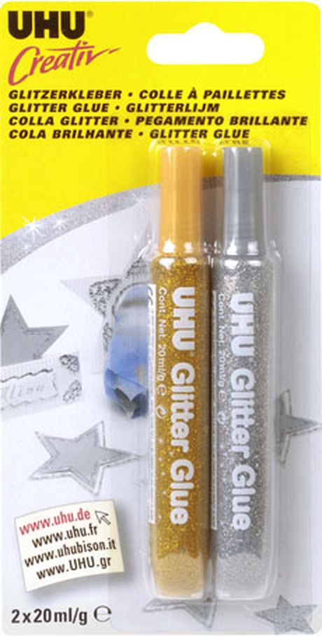 Клеящие блестки (оформительский клей) UHU Glitter Glue арт. ГЕЛ-12662-1-ГЕЛ0089734