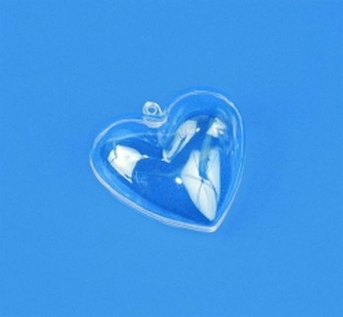 Заготовки для декорирования "Rayher" Сердце, пластик, 2 части, 6 см, прозрачный пластик арт. ГММ-5922-1-ГММ0030740 1