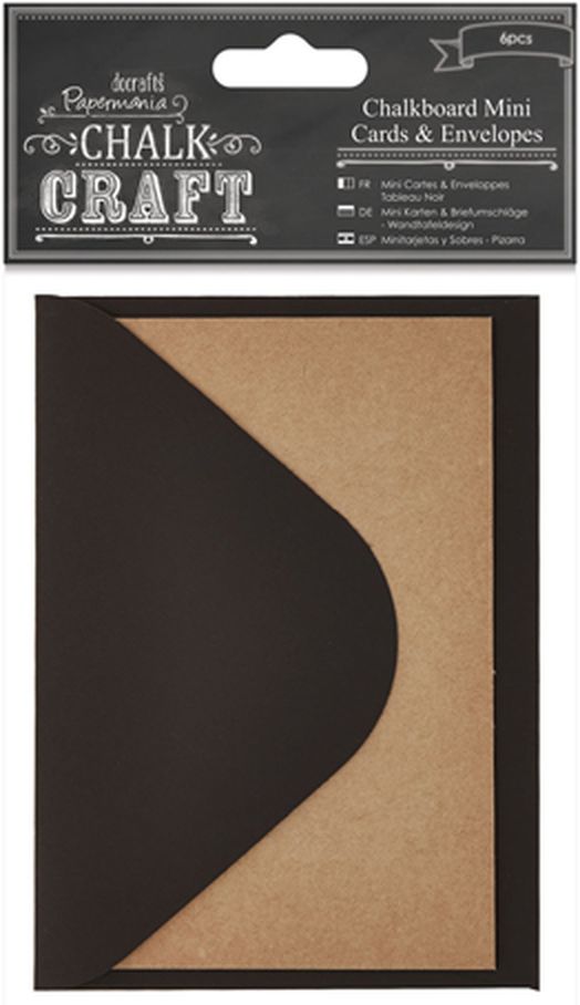 Набор заготовок для открыток с конвертами мини "Напиши мелом - Kraft" арт. ГЕЛ-19777-1-ГЕЛ0086687
