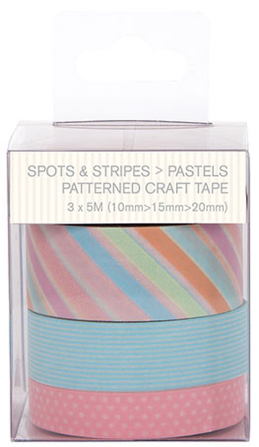 Лента клейкая декоративная с рисуком Spots & Stripes Pastels арт. ГЕЛ-11448-1-ГЕЛ0065540 1