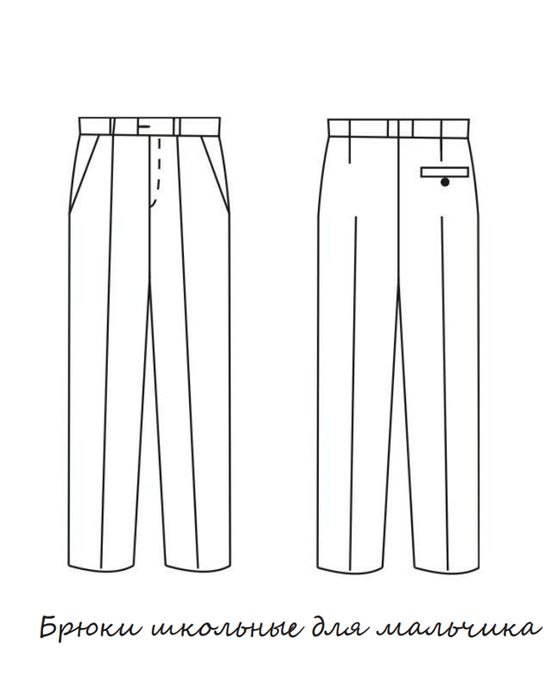 Выкройка детских брюк на резинке для мальчика на рост см
