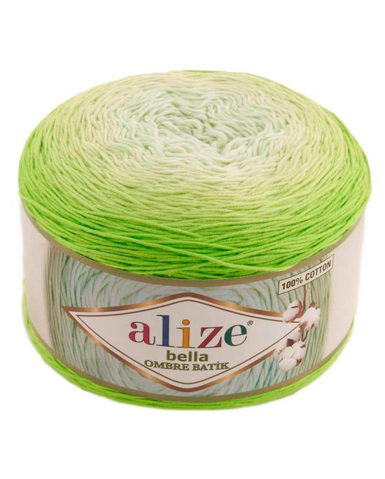 Пряжа Alize Bella ombre Batik мята (), %хлопок, м, г ₽