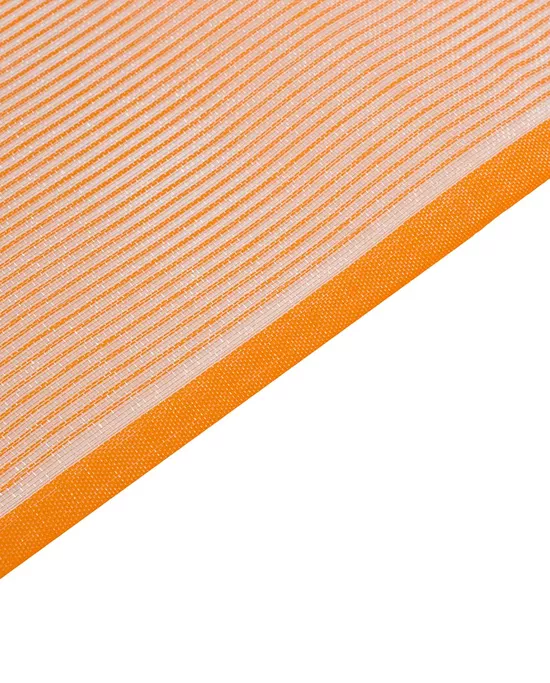 【orange】 8/15 まで С3501Г17 (С3622Г17) Лента для бантов 8см*25м (оранжевый/ серебро