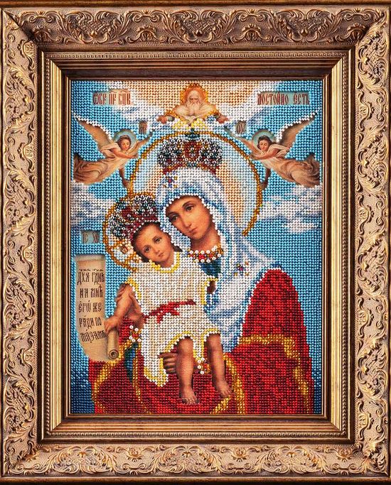 Схема для вышивки бисером POINT ART Армянская Пресвятая Богородица, размер 30х36 см, арт. 