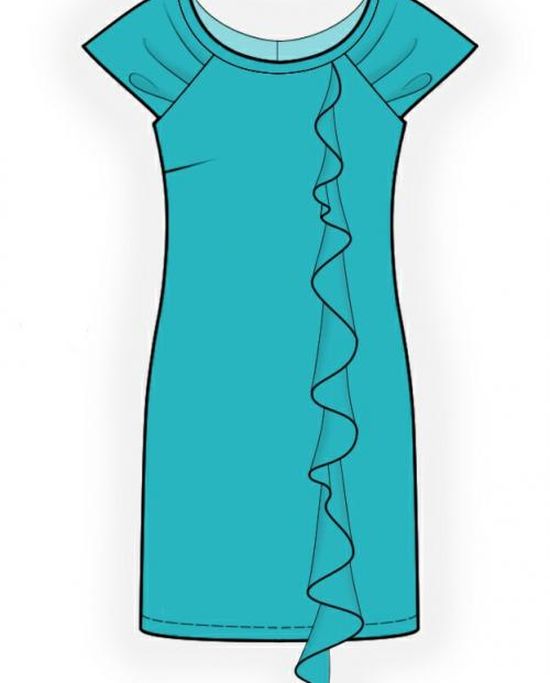 Выкройка месяца: очаровательное платье с рюшами — баштрен.рф