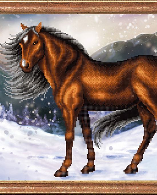 Фото по запросу Лошадь снег