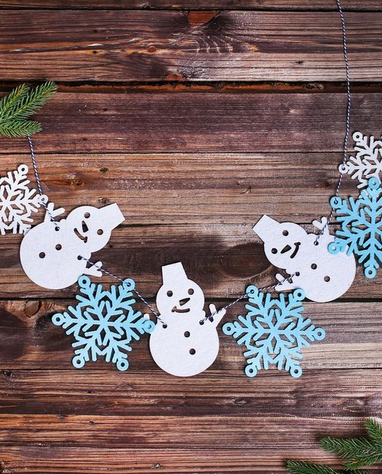 ⛄ How to make a garland of snowmen for the New Year with your own hands from A4 paper