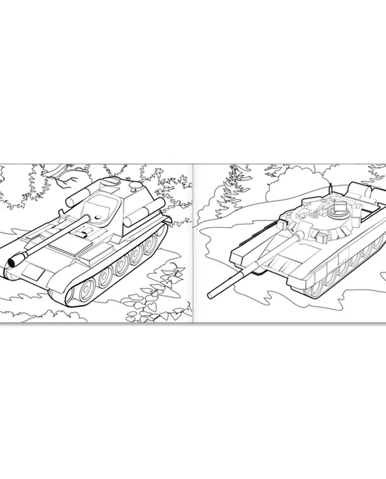 Танки - Распечатать раскраску для детей