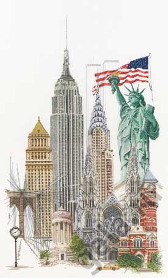 Набор для вышивания "Нью Йорк", канва аида 18 ct арт. ГЕЛ-7014-1-ГЕЛ0035015
