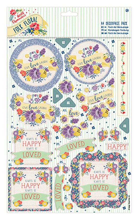 Набор бумаги с высечкой "Смех" Folk Floral арт. ГЕЛ-896-1-ГЕЛ0095298 1