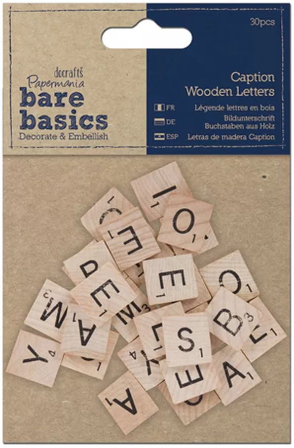 Набор декоративных элементов "Деревянные буквы" арт. ГЕЛ-23650-1-ГЕЛ0081555 - рис. 1