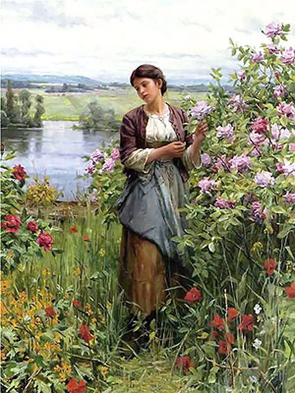 Канва/ткань с рисунком Основа с рисунком для вышивания лентами 30 x 36 см арт. ГММ-4999-16-ГММ0001952 - рис. 1