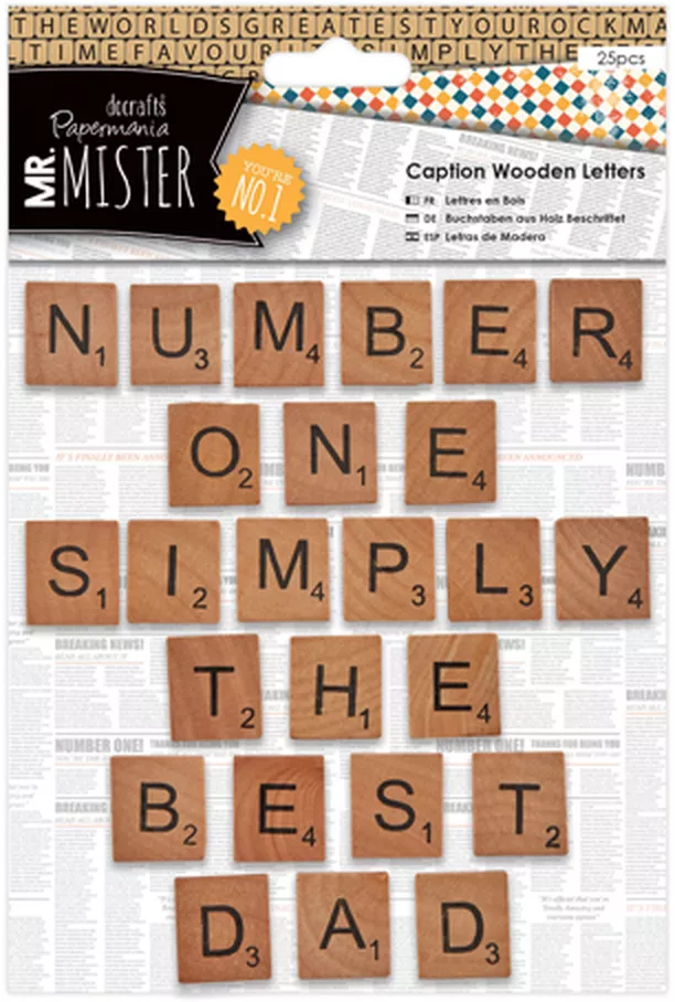 Набор декоративных элементов "Деревянные буквы" Mr Mister арт. ГЕЛ-21876-1-ГЕЛ0092436 - рис. 1