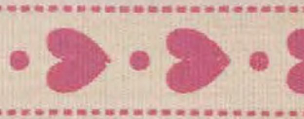 Лента хлопковая на картонной мини-катушке "Сердечки" арт. ГЕЛ-5079-1-ГЕЛ0085535 1