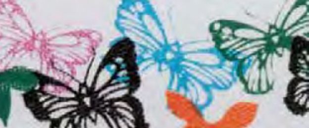 Лента атласная на картонной мини-катушке "Бабочки" арт. ГЕЛ-7079-1-ГЕЛ0085518 1