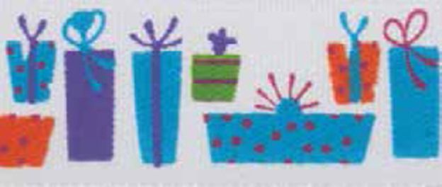 Лента атласная на картонной мини-катушке "Подарки" арт. ГЕЛ-19620-1-ГЕЛ0085520 1