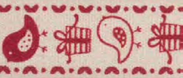 Лента хлопковая на картонной мини-катушке "Птички и подарки" арт. ГЕЛ-19945-1-ГЕЛ0085456 1