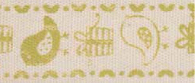 Лента хлопковая на картонноймини-катушке "Птички и подарки" арт. ГЕЛ-6219-1-ГЕЛ0085480 1