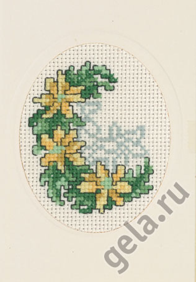 Набор для вышивания открытки "Нарциссы" арт. ГЕЛ-9494-1-ГЕЛ0057346 1