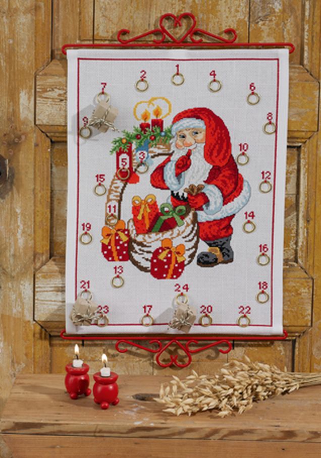 Набор для вышивания календаря "Санта Клаус" арт. ГЕЛ-390-1-ГЕЛ0070472 1