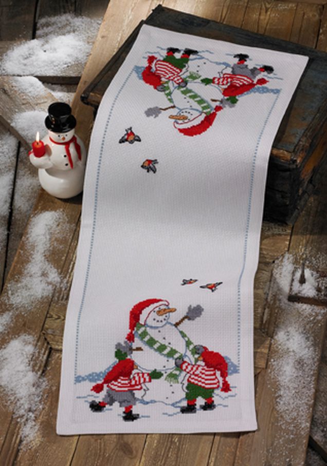 Набор для вышивания дорожки "Снеговик" арт. ГЕЛ-14497-1-ГЕЛ0070485 1