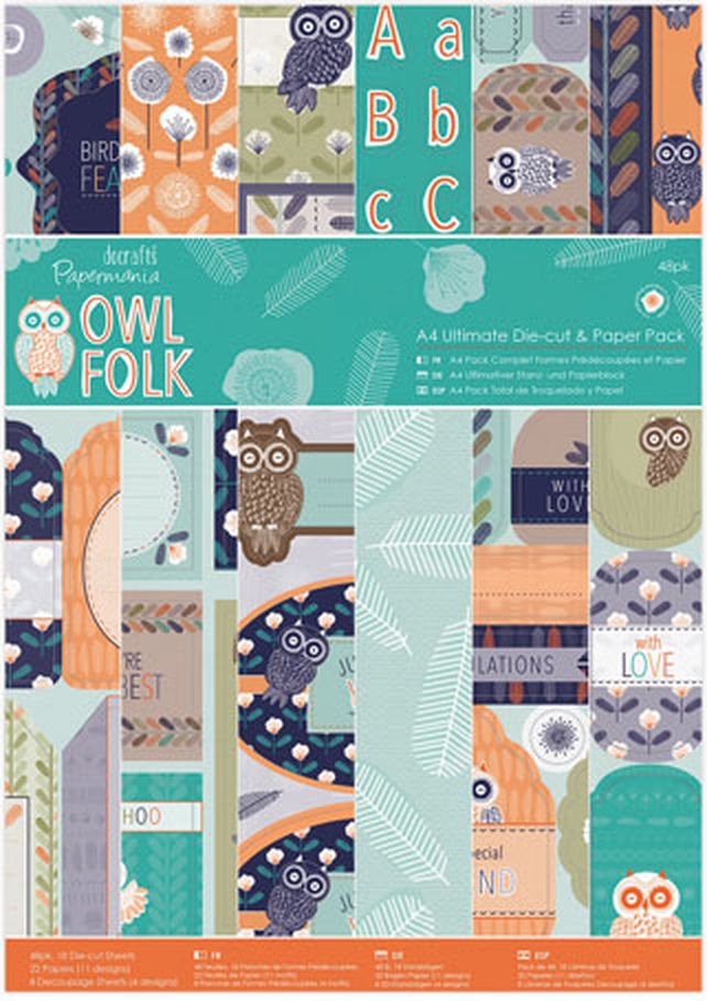 Набор бумаги для скрапбукинга и бумаги с высечкой Owl Folk арт. ГЕЛ-925-1-ГЕЛ0091540 1