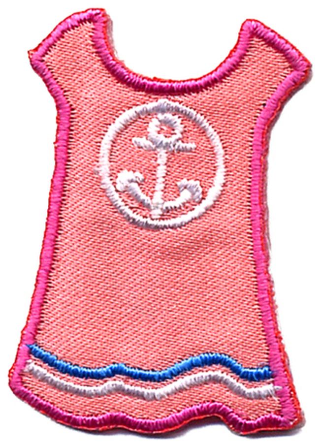 Термоаппликация HKM "Розовое платье с якорем" арт. ГЕЛ-21094-1-ГЕЛ0081941 1