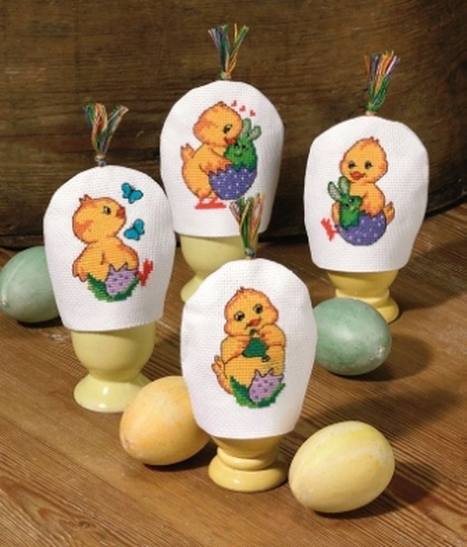 Набор для вышивания грелки для яиц декоративная "Активные цыплята" арт. ГЕЛ-11163-1-ГЕЛ0102778 1