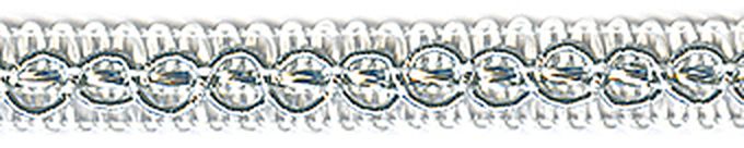 Тесьма PEGA декоративная, белая с люрексом, 9 мм (25м) арт. ГЕЛ-20550-1-ГЕЛ0008369