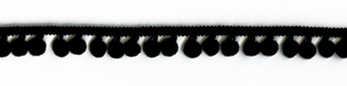 Тесьма с помпонами ш.1,8см 25м (черный) арт. ГЕЛ-21288-1-ГЕЛ0062272 1