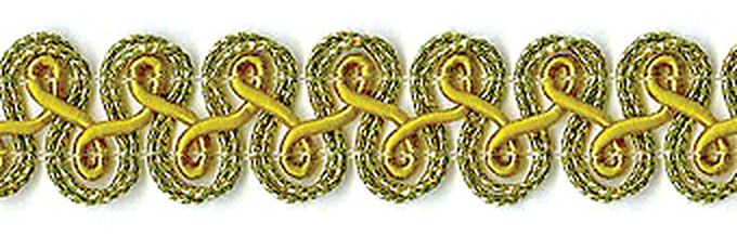 Тесьма PEGA декоративная, золотистый люрекс, 12 мм арт. ГЕЛ-15706-1-ГЕЛ0008397