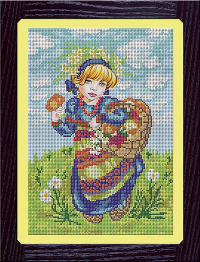 Набор для вышивания бисером "Девочка с лукошком" арт. ГЕЛ-234-1-ГЕЛ0085303 1