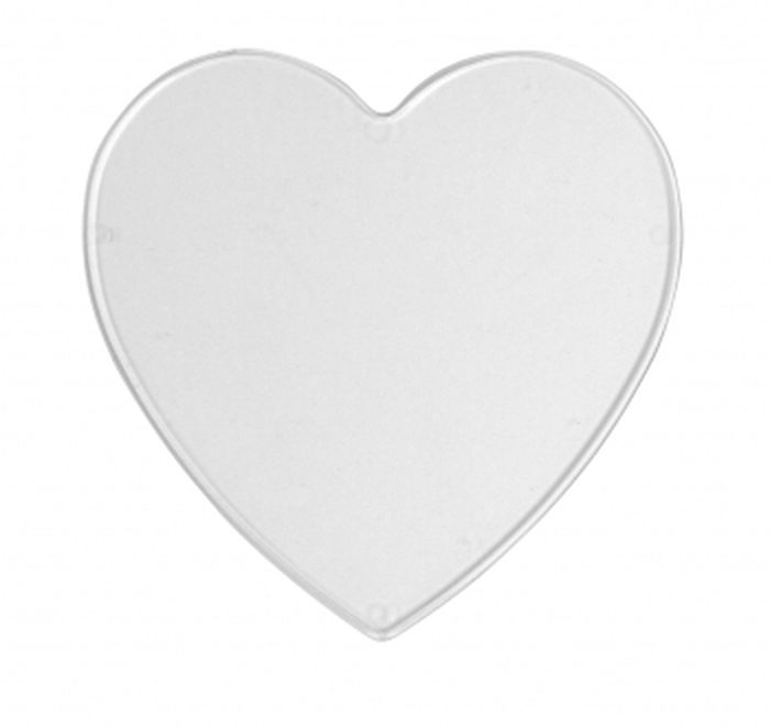 Заготовки для декорирования "Rayher" Диск, пластик, сердце, 10 см, б/упаковки, прозрачный пластик арт. ГММ-5923-1-ГММ0000517