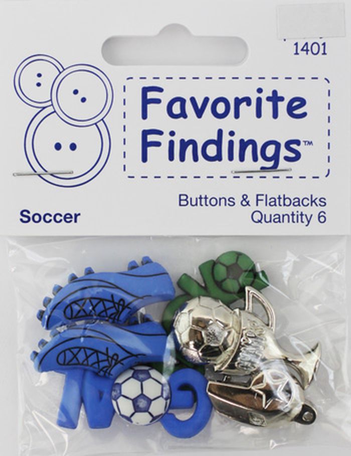 Набор декоративных элементов Favorite Findings "Футбол" арт. ГЕЛ-33598-1-ГЕЛ0063407 1
