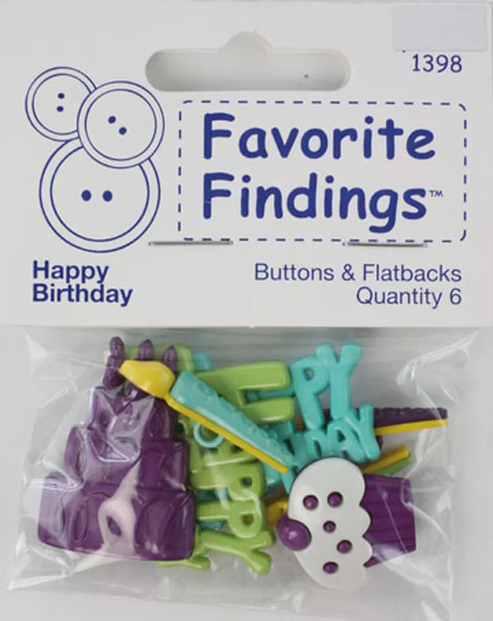 Набор декоративных элементов Favorite Findings "День Рождения" арт. ГЕЛ-21348-1-ГЕЛ0059970 - рис. 1