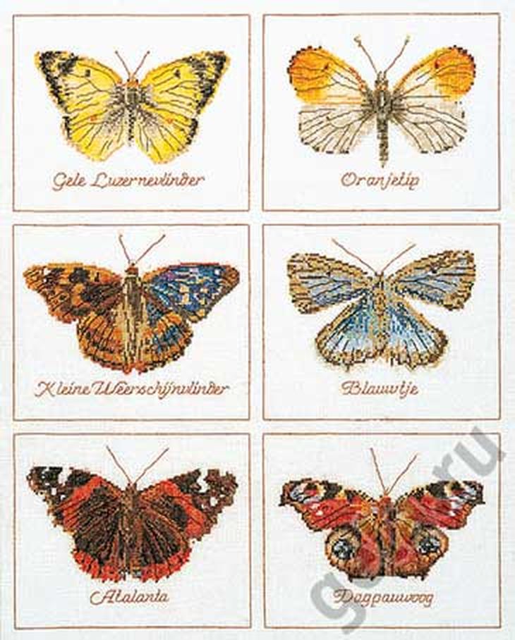 Набор для вышивания "Бабочки", канва лён 32 ct арт. ГЕЛ-14839-1-ГЕЛ0034982 1