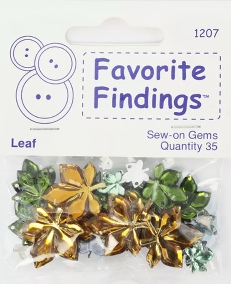 Набор декоративных элементов Favorite Findings "Прозрачные листочки" арт. ГЕЛ-1371-1-ГЕЛ0063350 - рис. 1