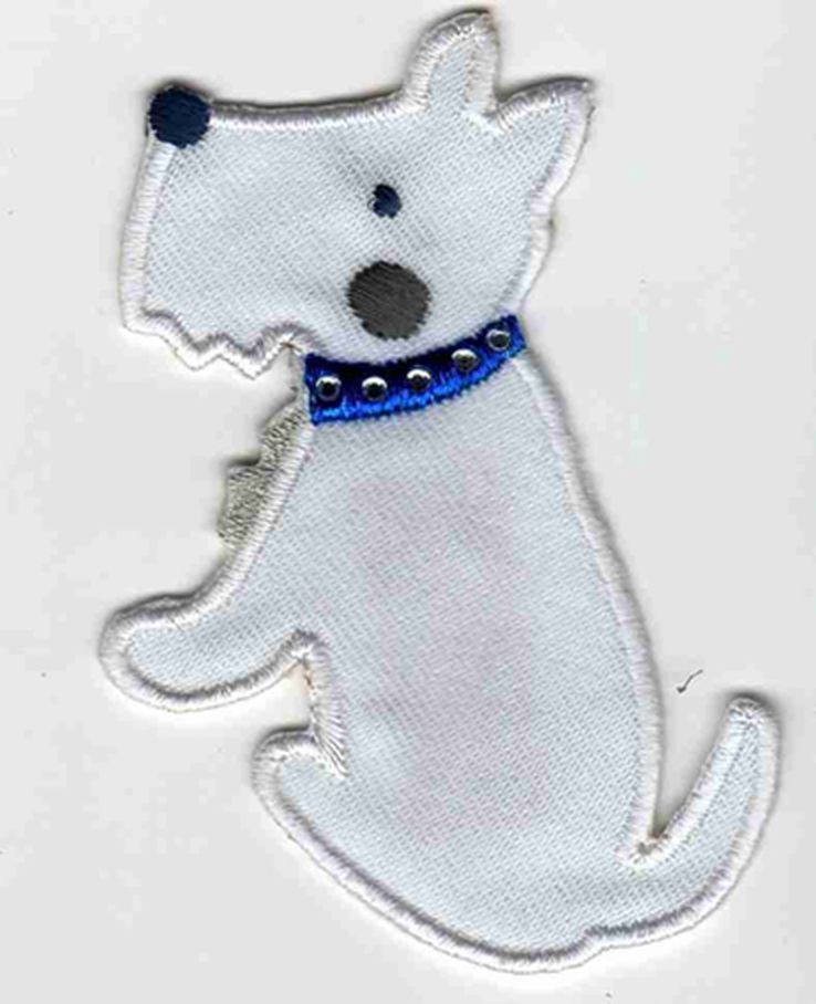 Термоаппликация HKM "Terrier mit blauen Strasshalsban" арт. ГЕЛ-24327-1-ГЕЛ0085919 1