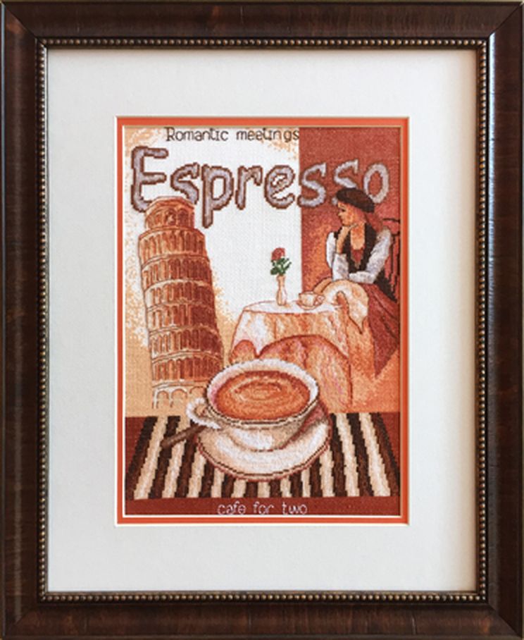 Вышитая картина "Эспрессо на двоих" арт. ГЕЛ-3866-1-ГЕЛ0091221 1