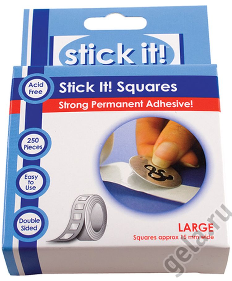 Клейкие квадраты на ленте, STICK IT, 15 мм, 250 шт арт. ГЕЛ-1061-1-ГЕЛ0053505